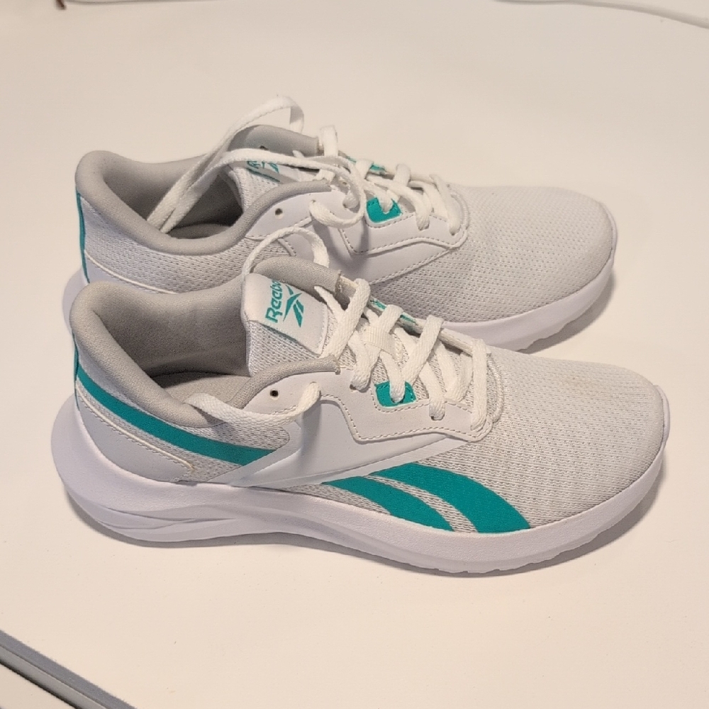 Reebok Women's Energen Lux Running Shoes White/Teal Size 5.5 Like New